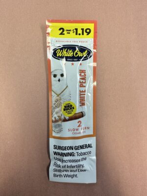 White Owl White Peach 2pk 1.19