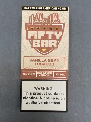 Fifty Bar x Hidden Hills 20K Vanilla Bean Tobacco