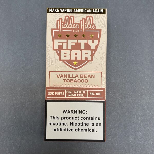 Fifty Bar x Hidden Hills 20K Vanilla Bean Tobacco