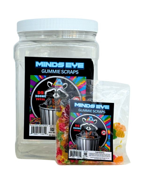 Minds Eye D9 Gummy Scraps 500mg