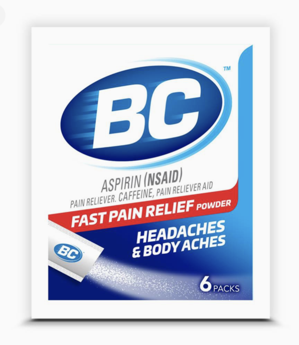 Pain relief aspirin powder