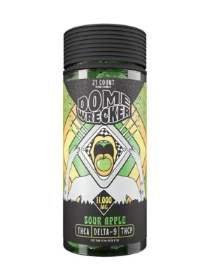Dome Wrecker 11,000mg THCA/D9/THCP Gummies Sour Apple