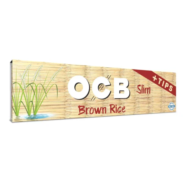 OCB Brown Rice Slim King Papers w/Tips