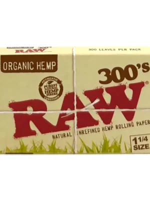 Raw 1 1/4 Organic Hemp 300pk Papers