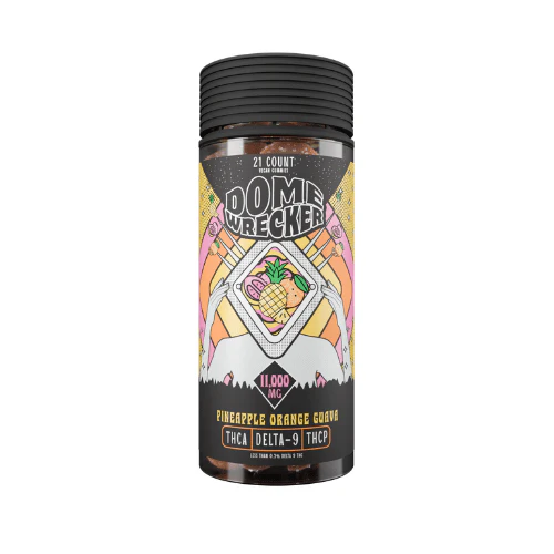 Dome Wrecker 11,000mg THCA/D9/THCP Gummies Pineapple Orange Guava