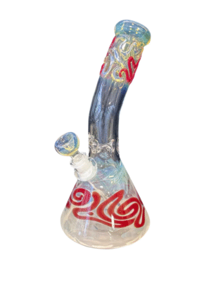 Clear Bent Neck 10.5" Beaker Water Pipe, Mary Jane Glass