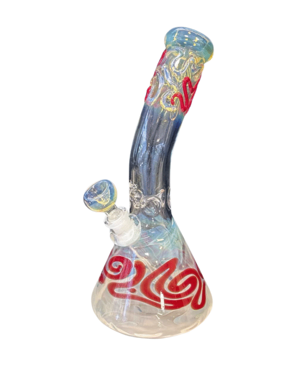 Clear Bent Neck 10.5" Beaker Water Pipe, Mary Jane Glass