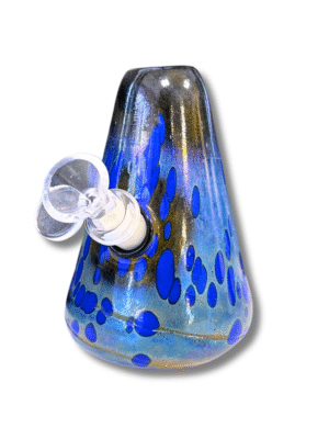Blue Spotted Mini Cone Shaped Water Pipe, Special K Soft Glass