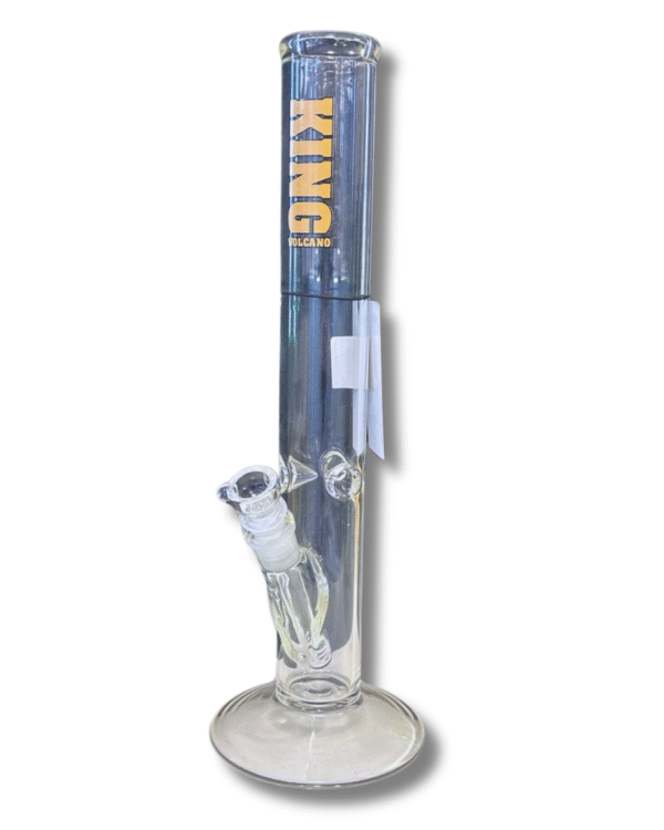 Clear Straight Tube 14mm Water Pipe, King Volcano