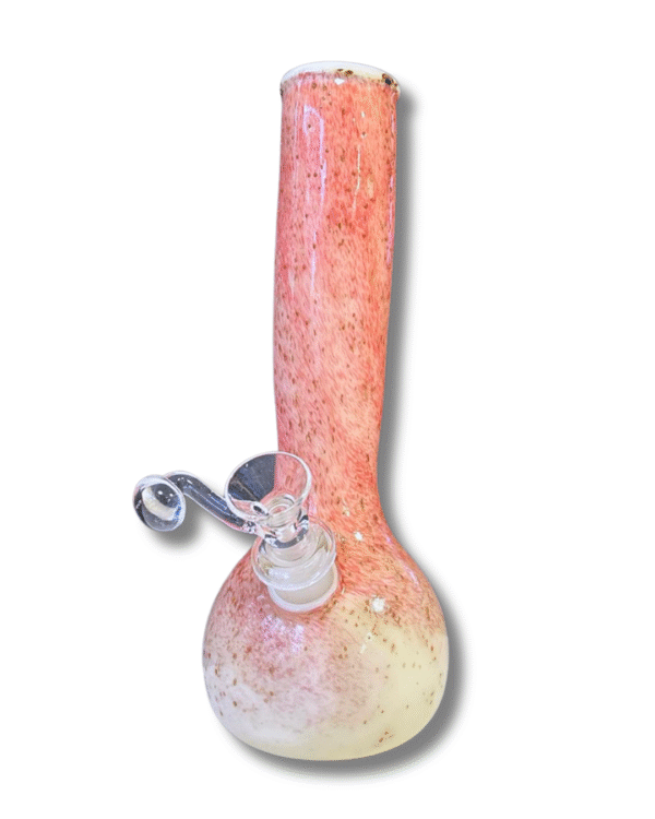 Pink & White Textured Water Pipe, Special K Soft Glass