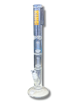 Clear Beaker 14mm Water Pipe w/ Double Stacked Percolator, King Volcano