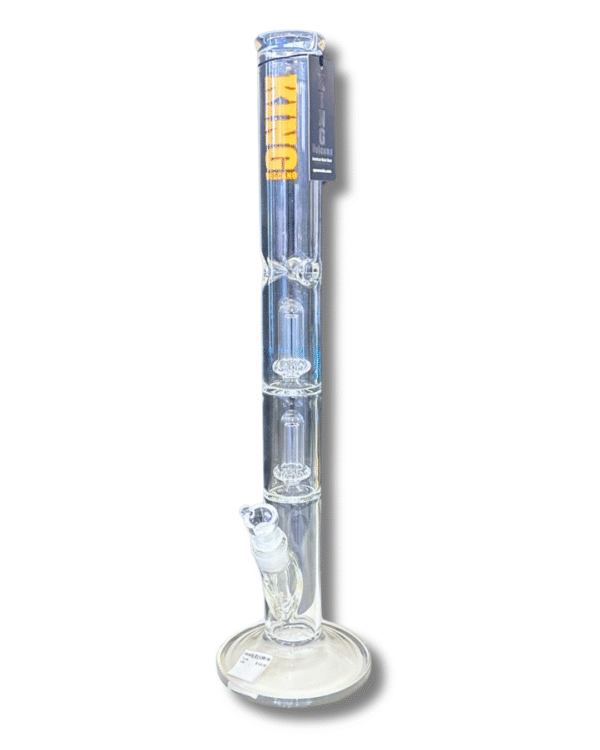 Clear Beaker 14mm Water Pipe w/ Double Stacked Percolator, King Volcano