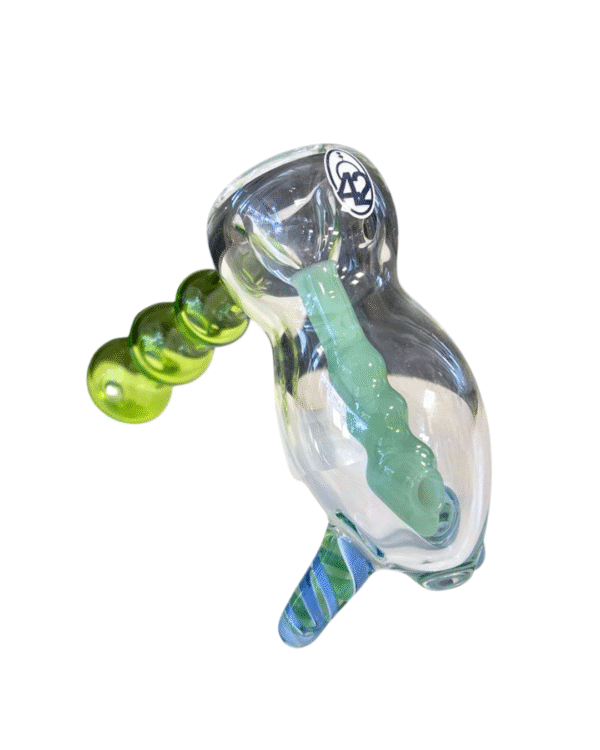 Clear/Green Hammer Bubbler w/ Feet, Dalek 42