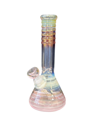 Clear Fumed 9" Beaker Water Pipe, Mary Jane Glass