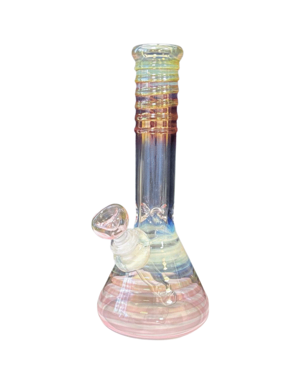 Clear Fumed 9" Beaker Water Pipe, Mary Jane Glass