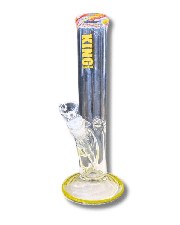 Clear Straight Tube 14mm Water Pipe, King Volcano