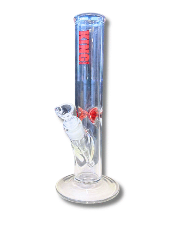 Clear Straight Tube 14mm Water Pipe, King Volcano