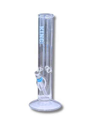Clear Straight Tube 9mm Slide Water Pipe, King Volcano