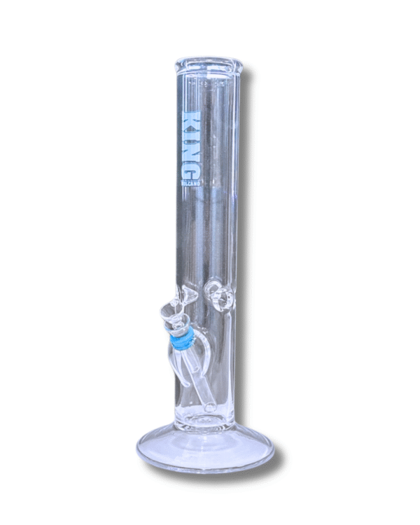 Clear Straight Tube 9mm Slide Water Pipe, King Volcano