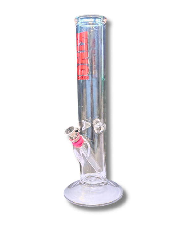 Clear Straight Tube 9mm Slide Water Pipe, King Volcano