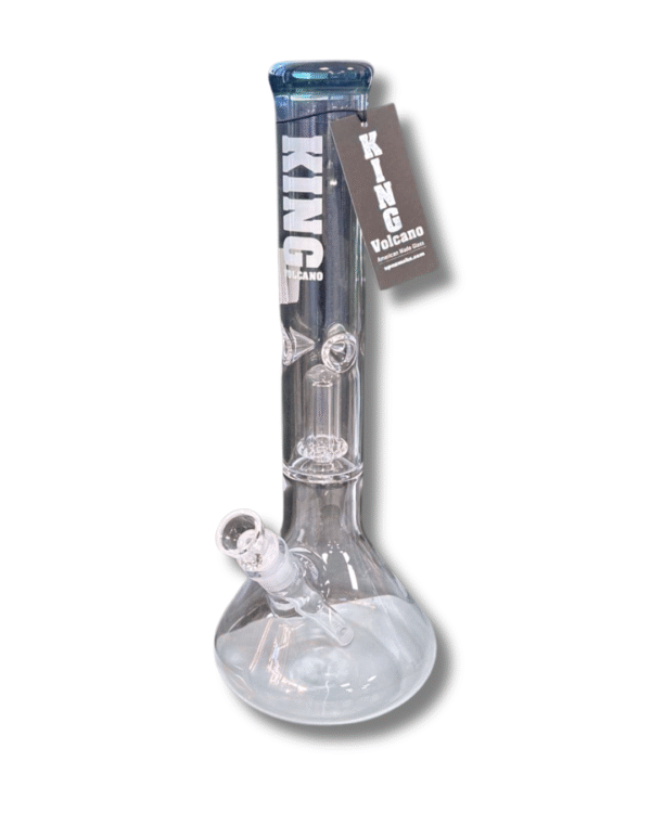 Clear Beaker 14mm Water Pipe w/ Percolator, King Volcano