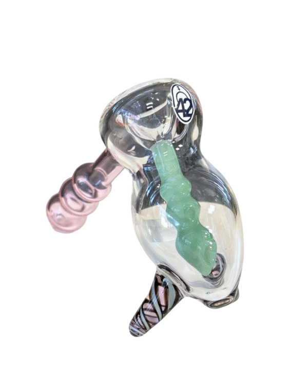 Clear/Multicolor Hammer Bubbler w/ Feet, Dalek 42