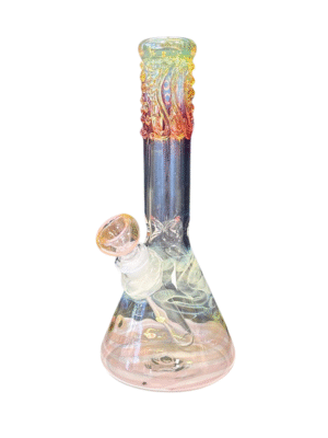 Clear Fumed 9" Beaker Water Pipe, Mary Jane Glass