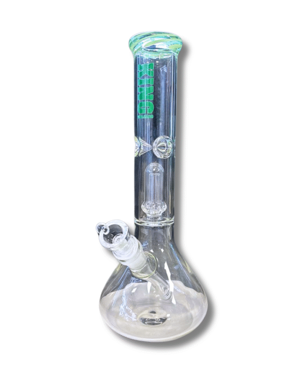 Clear Beaker 14mm Water Pipe w/ Percolator, King Volcano