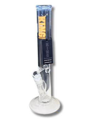Clear Straight Tube 14mm Water Pipe, King Volcano