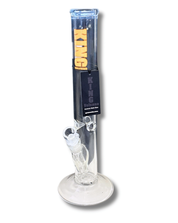 Clear Straight Tube 14mm Water Pipe, King Volcano