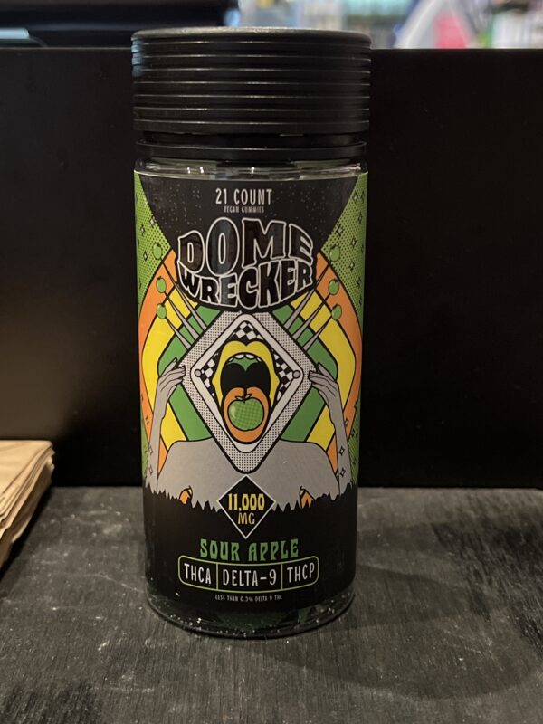 Dome Wrecker 11,000mg THCA/D9/THCP Gummies Sour Apple