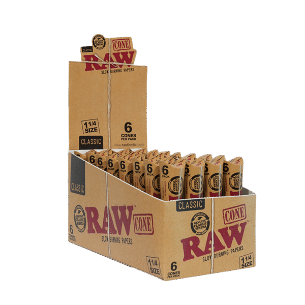 Raw 1 1/4 Classic Cones 6pk